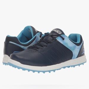 New Skechers Women’s Go Pivot Spikeless Golf Shoe-Navy Blue Splash Print